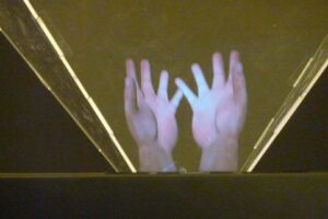 Mass-produced Helping Hands on display